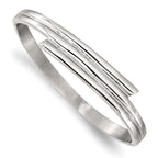 Stainless Steel Polished Hinged Bangle Bracelet for Women