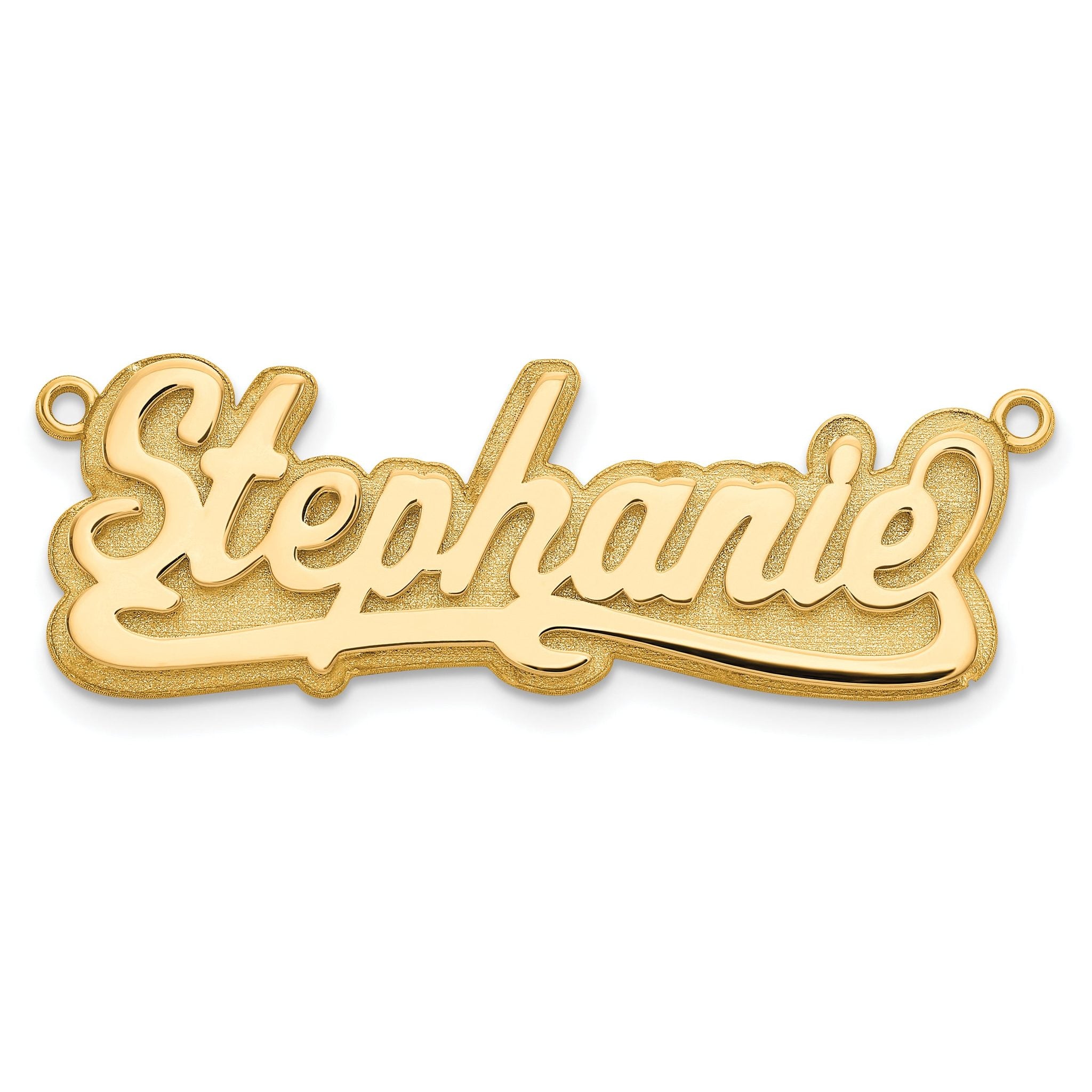 14KY 3D Polished Name Plate
