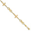 10K Polished Cross and Infinity Bracelet