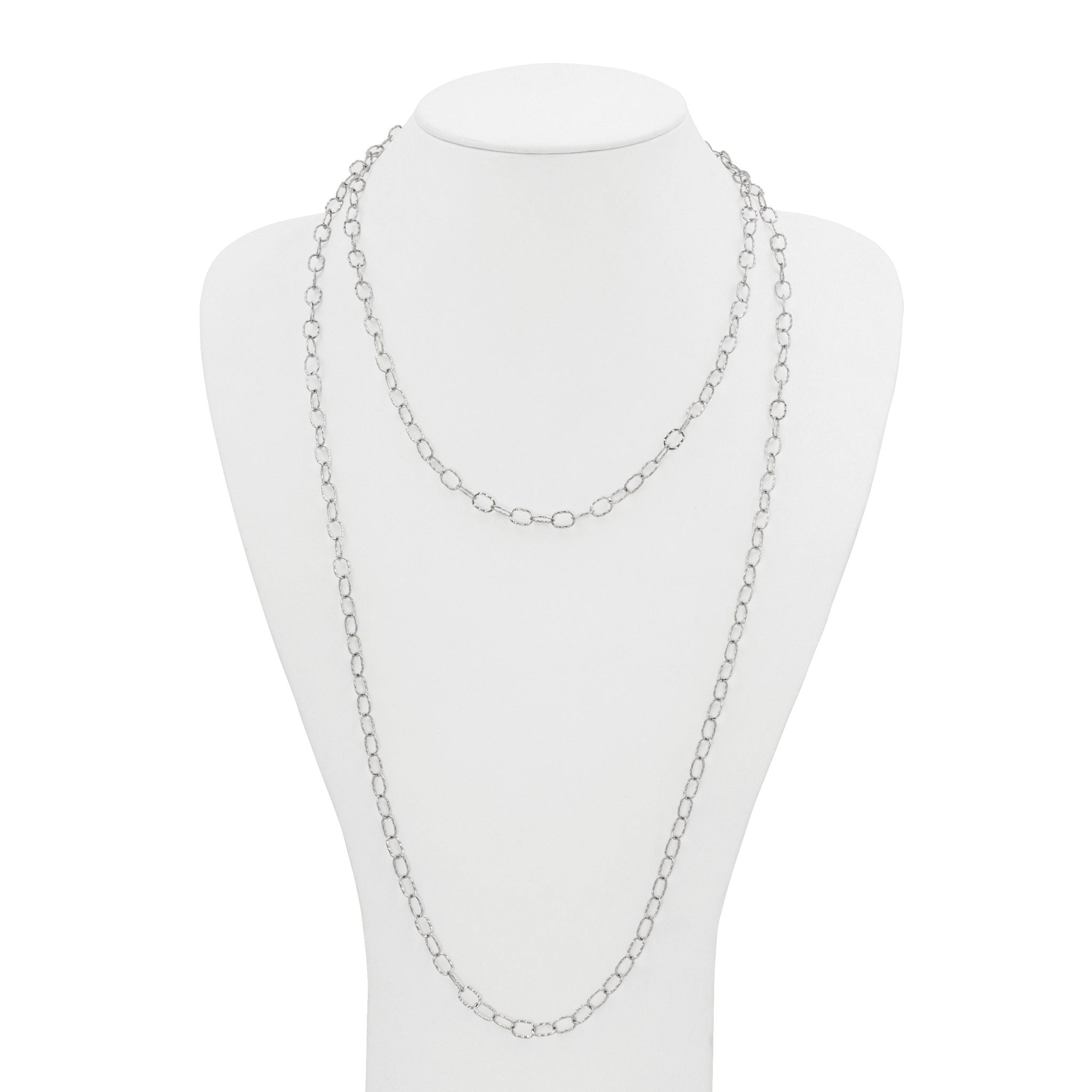 Sophia Jewelers Stainless Steel Polished Layered 28in Women's Necklace