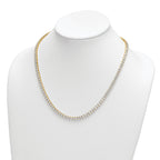 14k 30 1/2 carat Lab Grown Diamond VS+ F+ Complete Round 20 inch Straight Tennis Necklace