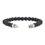 Sterling Silver Reflections 8mm Matte Black Onyx Beaded 8in Bracelet/Bead not included, sold seperately