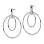 14k White Gold Gold Polished Post Dangle Earrings