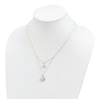 Sterling Silver Starfish and Sand Dollar 18 inch 2-strand Necklace