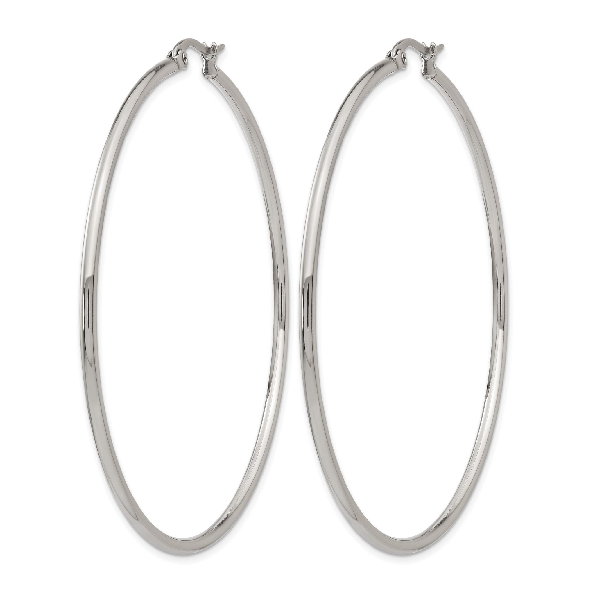 Stainless Steel Polished Hoop Earrings for Women Secondary image