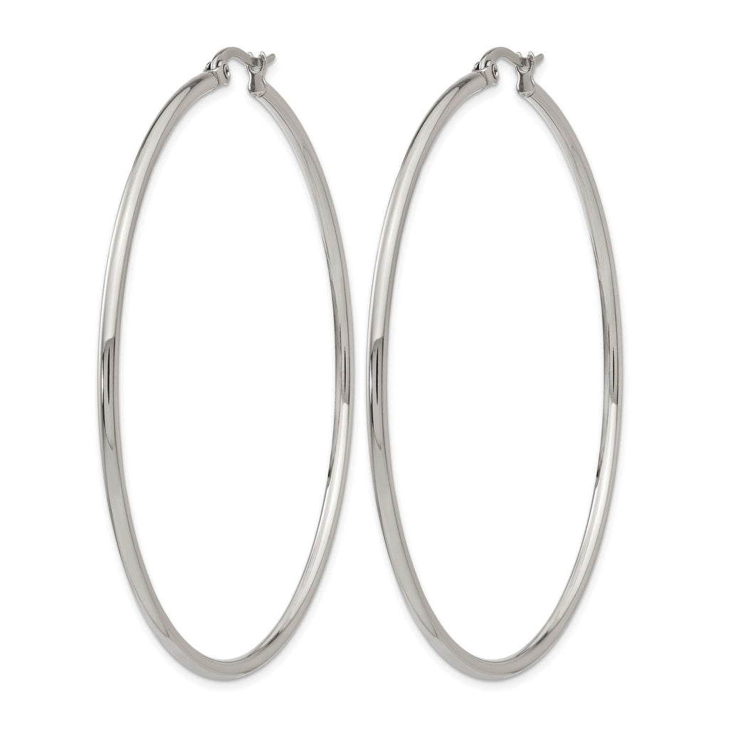 Stainless Steel Polished Hoop Earrings for Women