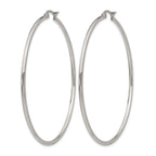 Stainless Steel Polished Hoop Earrings for Women