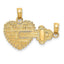 14K Gold Polished Break Apart He Who Holds the Key Charms
