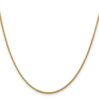 10K Yellow Gold Solid Diamond-Cut Wheat Chain Necklace 1.5mm