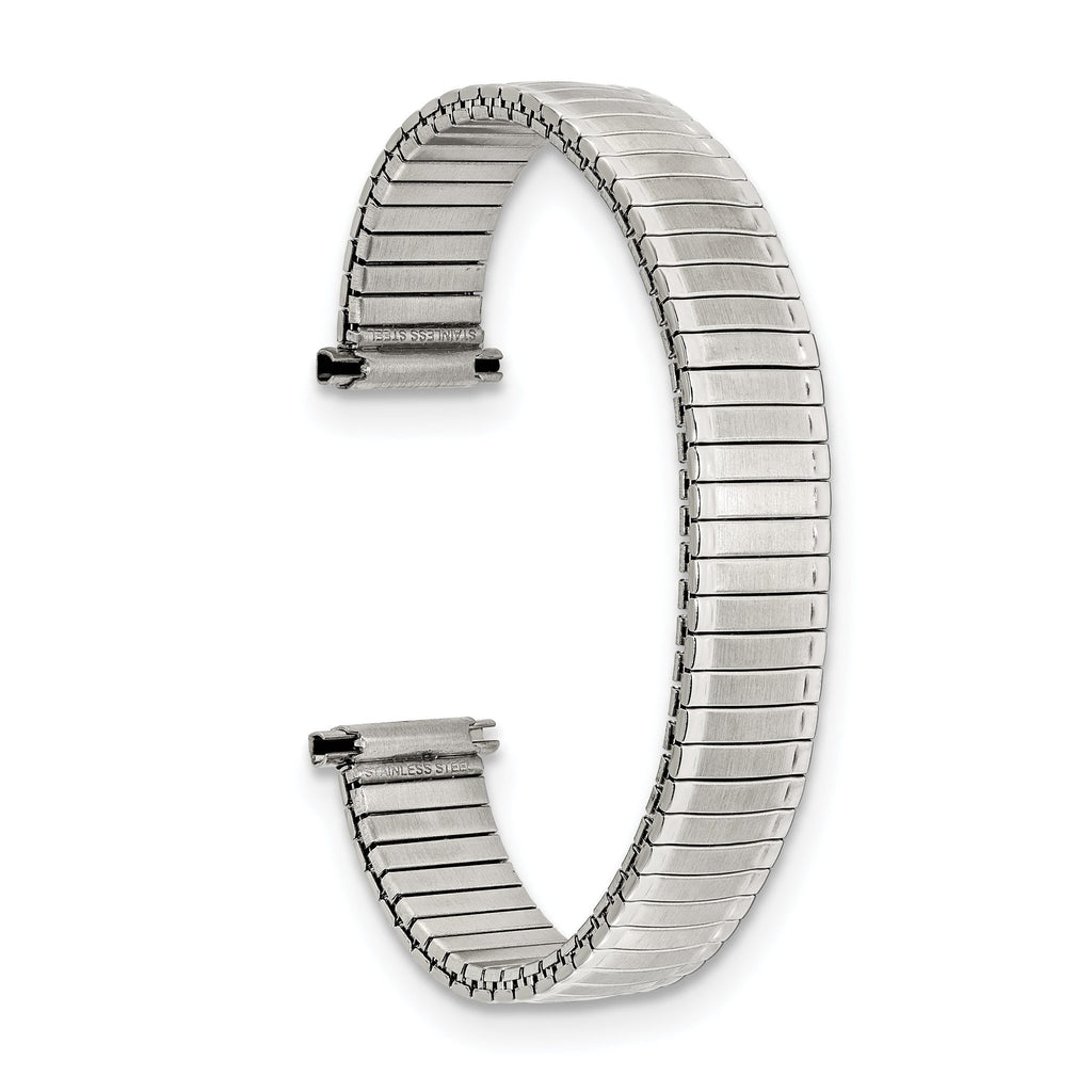 Satin & Polished Flexo Link Watch Band in Silver-Tone Stainless Steel