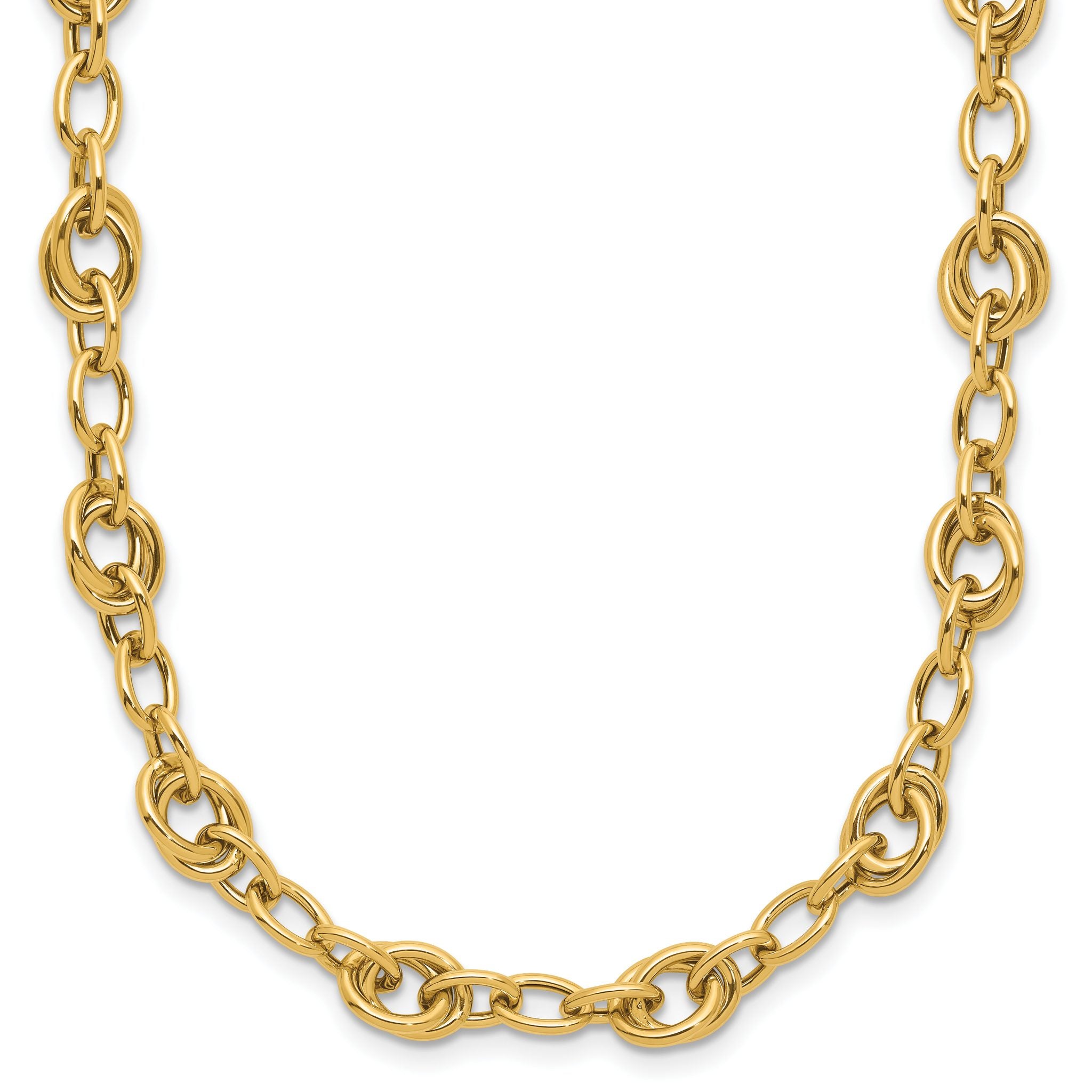 14K Polished Fancy Link Necklace Main image