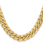 14K 8 inch 11mm Semi-Solid Miami Cuban with Lobster Clasp Bracelet