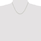 Elongated Open Link Chain Necklace in Sterling Silver, 2.75mm