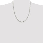 Elongated Open Link Chain in Sterling Silver, 3.25mm