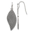 Stainless Steel Polished & Antiqued Drop Dangle Earrings for Women