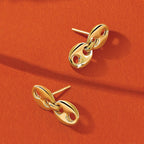 14K Polished Hollow Dangle post Earrings