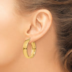 14k 6.75mm Hoop Earrings