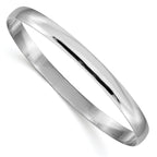 14K White Gold Engravable Polished Slip-On Bangle for Women