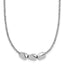 Sterling Silver RH-plated Polished Beads w/2in ext. Necklace