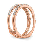 14k Rose Gold 1/2 carat Lab Grown Diamond VS/SI+ G+ Complete Ring Guard