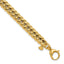 14K Polished and Textured Fancy Curb Bracelet