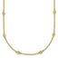14k Complete 1/4 carat Bezel-set Diamond and Cable Chain 16-Station 16 inch Necklace