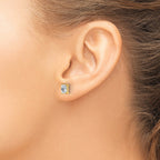 14K Yellow Gold 1 ct Lab-Created Diamond VS+ F+, Octagon / Radiant-Cut 4-Prong Stud Earrings