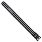 Military Ballistic Nylon Watch Band in Black & Grey, 20mm