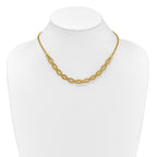 14K Polished Fancy Woven Necklace