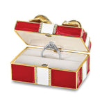 "Desire" Crystal Trinket Box in Pewter with Matching Necklace