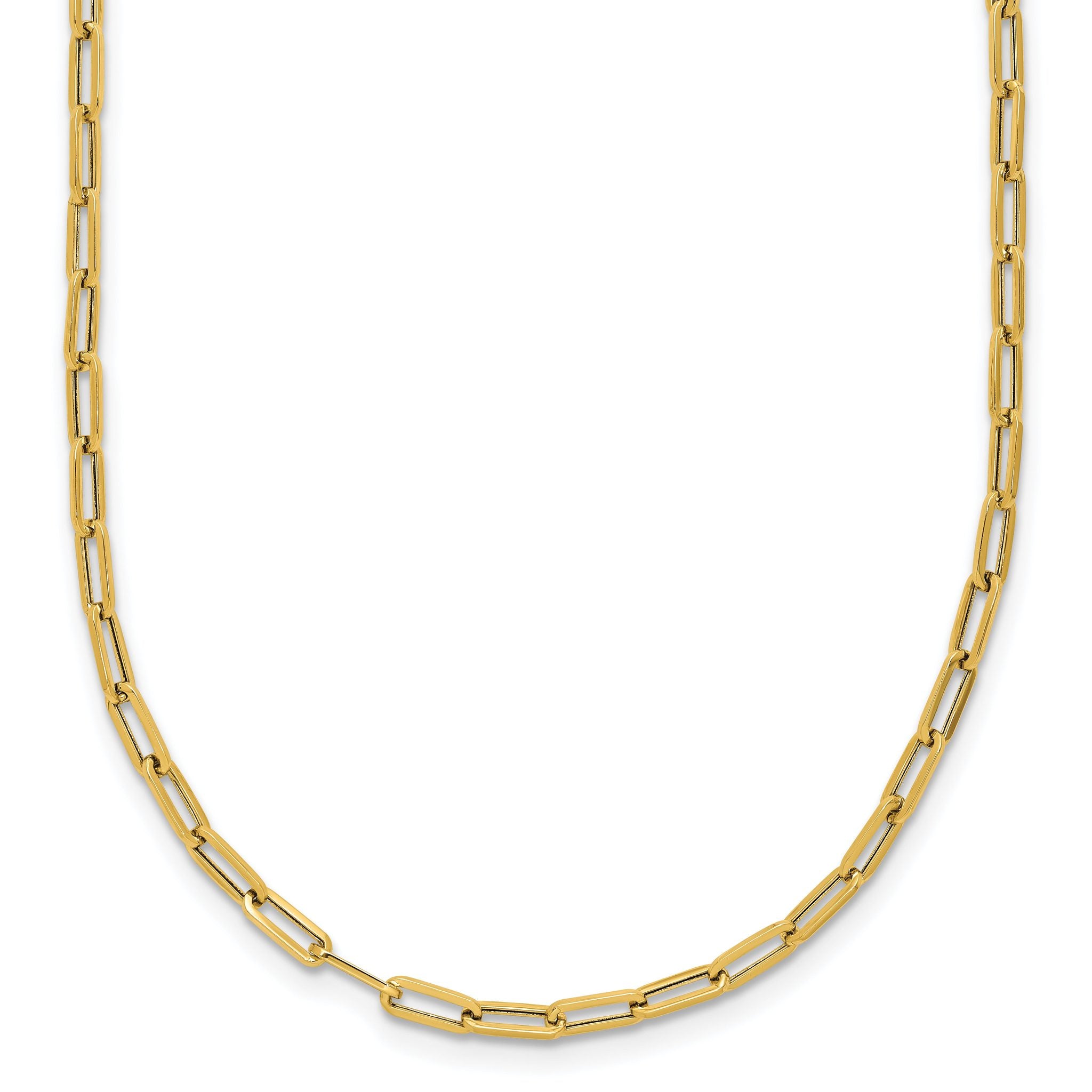 14K Polished Paperclip Necklace Main image