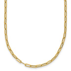 14K Polished Paperclip Necklace