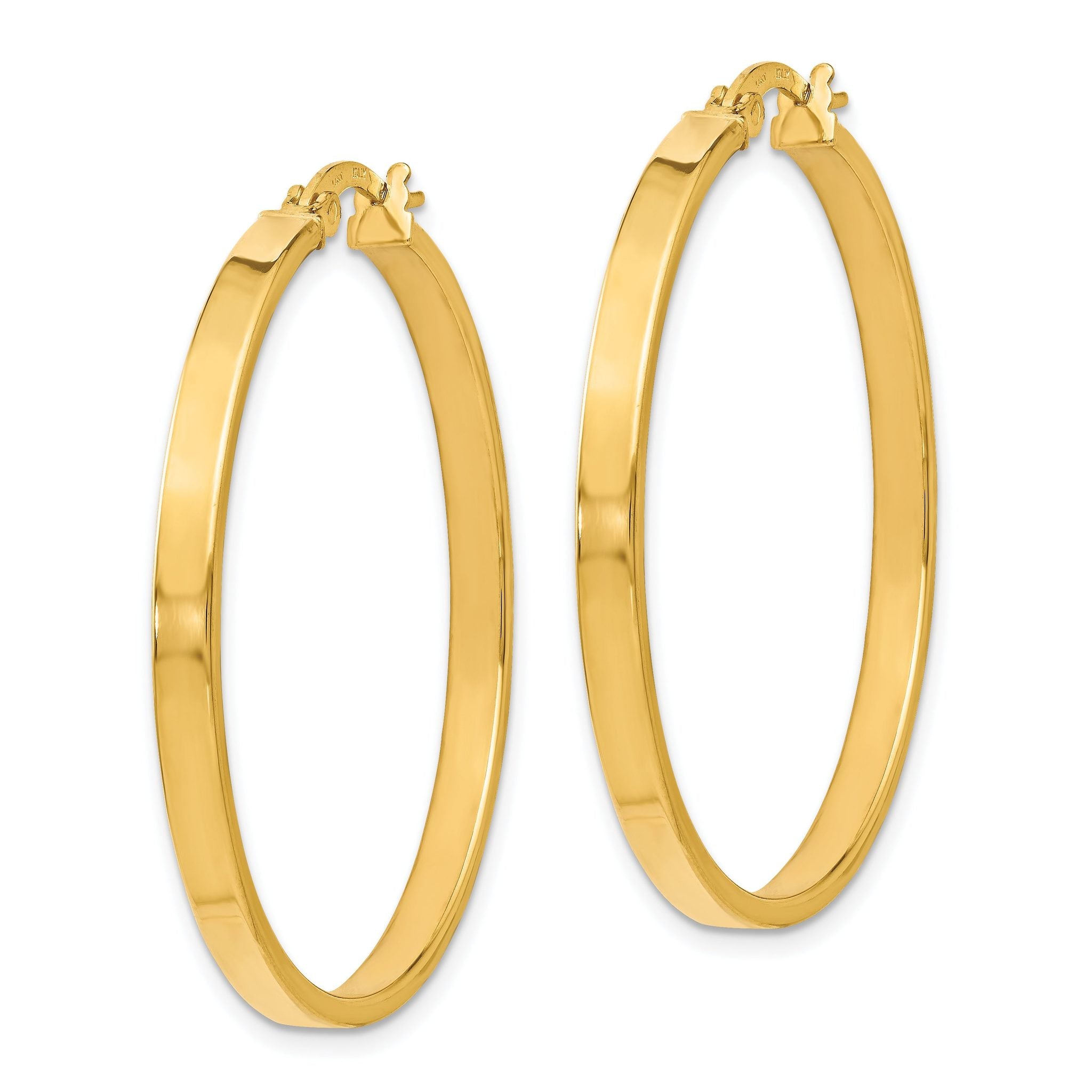 14K Polished Earrings Secondary image