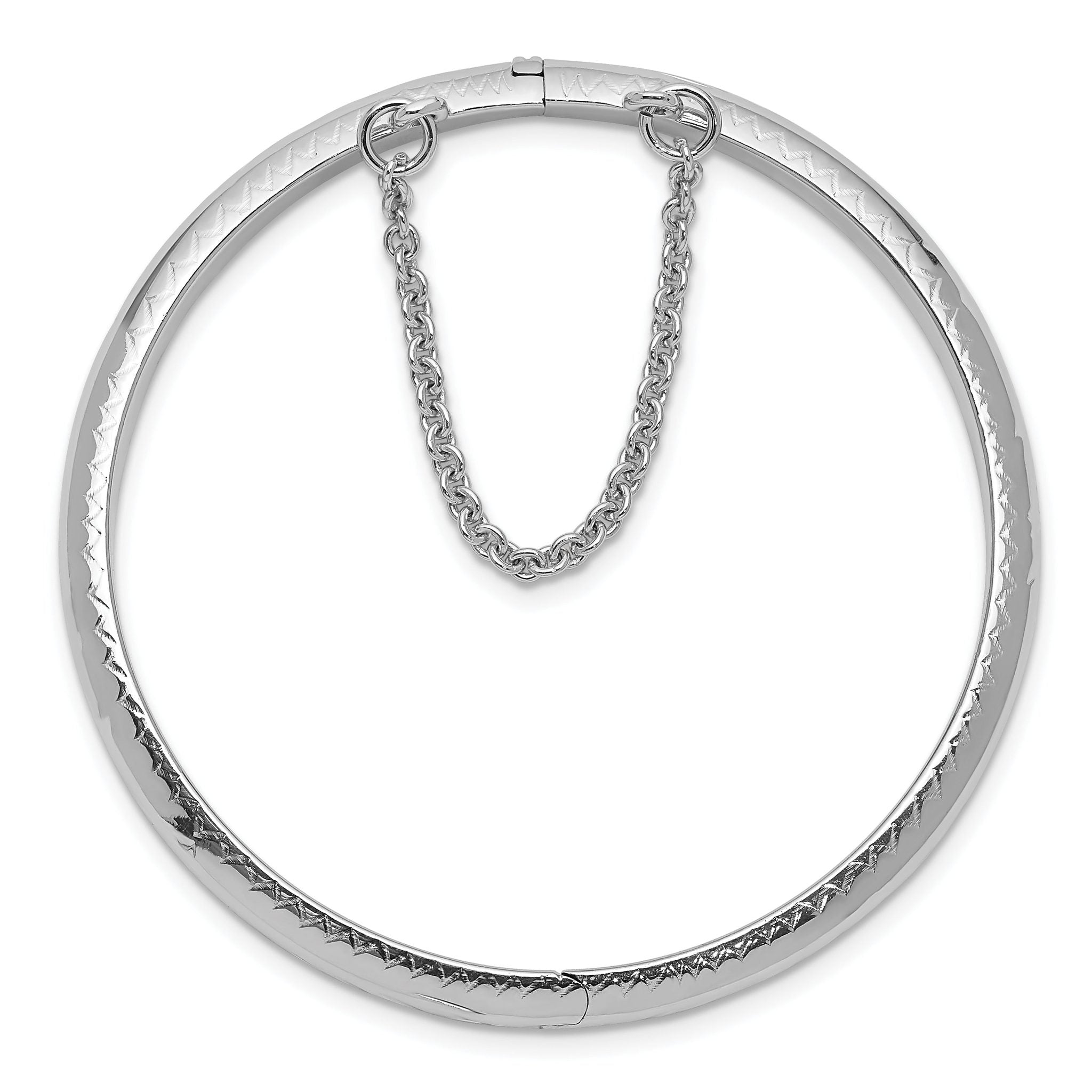Sterling Silver 925 Girl's Bracelet with Safety Hinged Clasp Secondary image