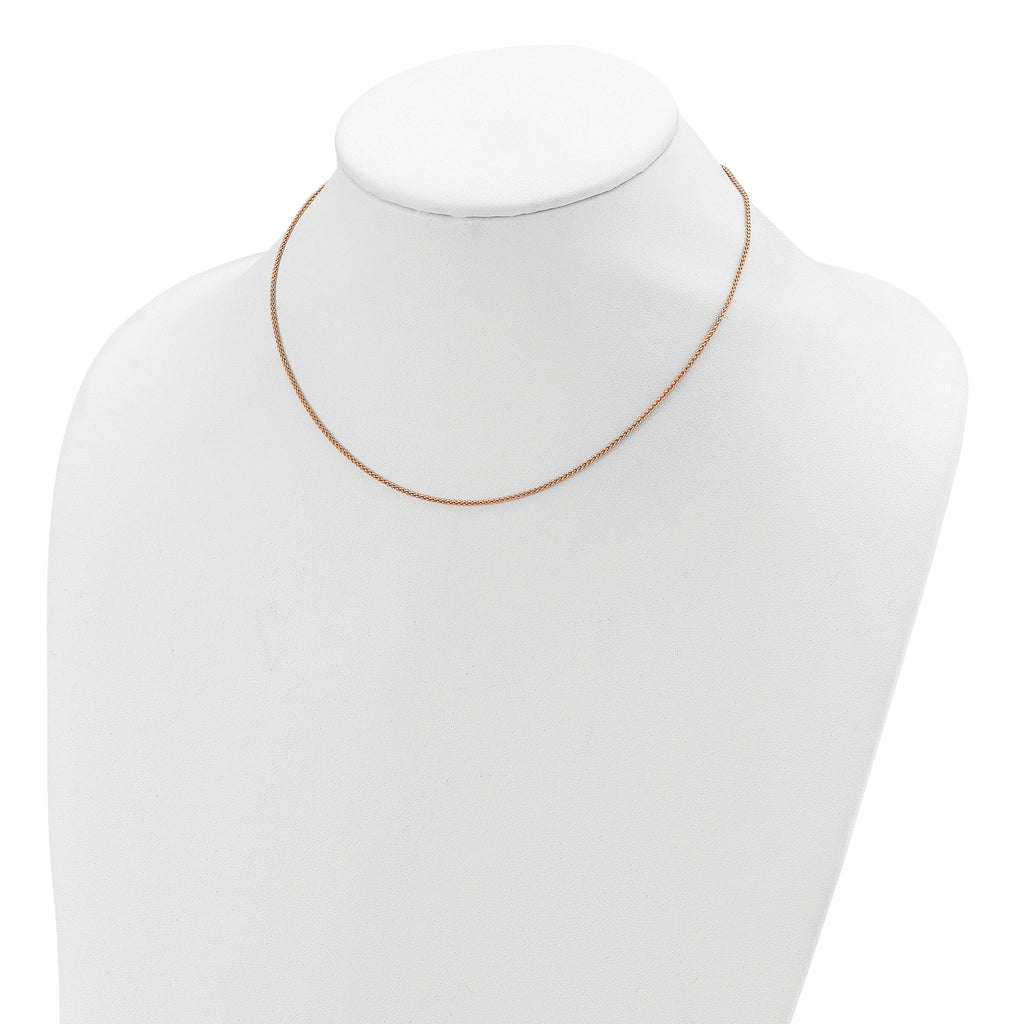 Spiga Chain Necklace in Rose Gold-Plated Sterling Silver