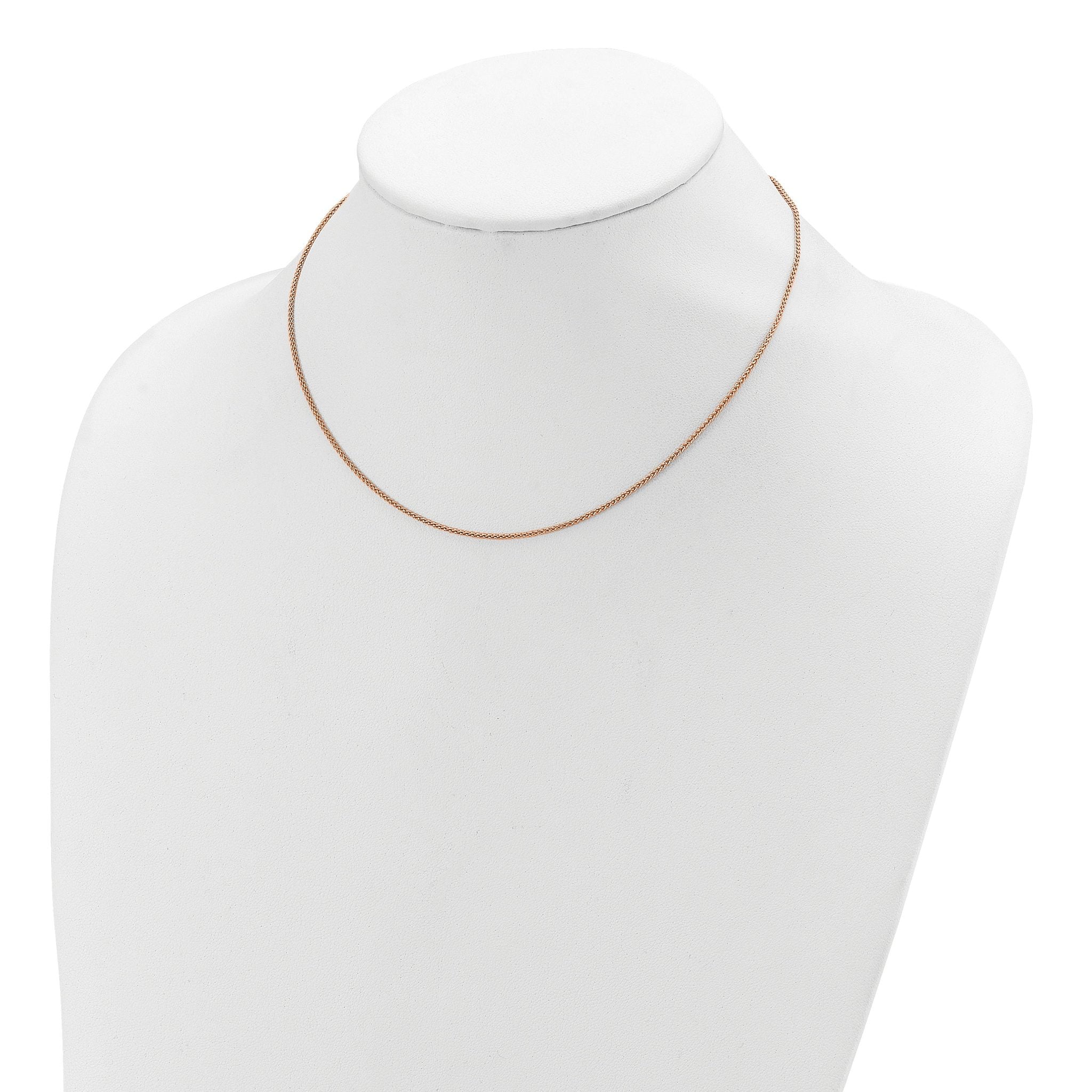 Spiga Chain Necklace in Rose Gold-Plated Sterling Silver