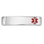14K Gold Unisex Medical ID Bracelet with Polished Engravable Plate