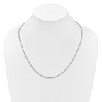 14K White Gold Adjustable 2.5mm Semi-solid Spiga Chain