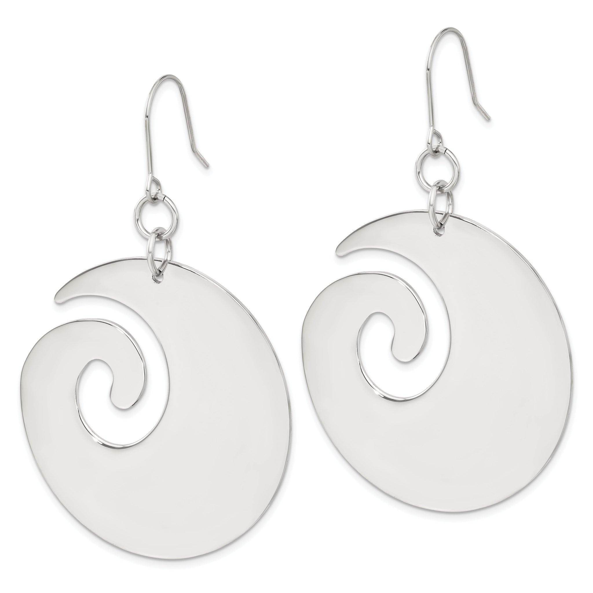 Stainless Steel Polished Drop Dangle Earrings for Women Secondary image