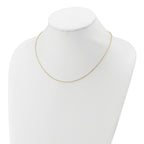 SS Gold-plat Polished/Dia-cut 1.4mm Cable 1in+1in Adjustable Chain
