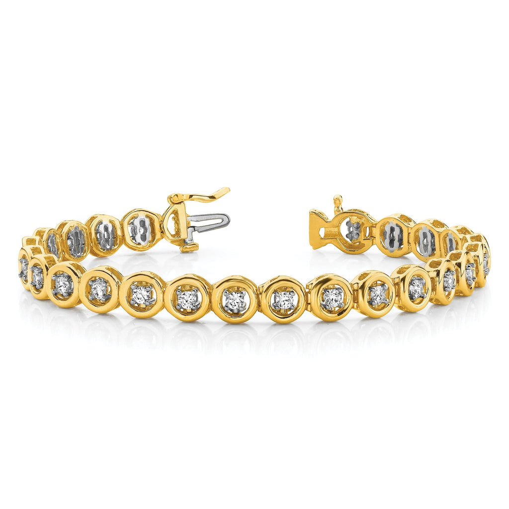 14k Complete 3/4 carat Round AA Diamond Circle Add-A-Diamond 7 inch Tennis Bracelet