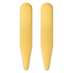 Kelly Waters Brass Pair of Two 2 inch Engravable Collar Stays