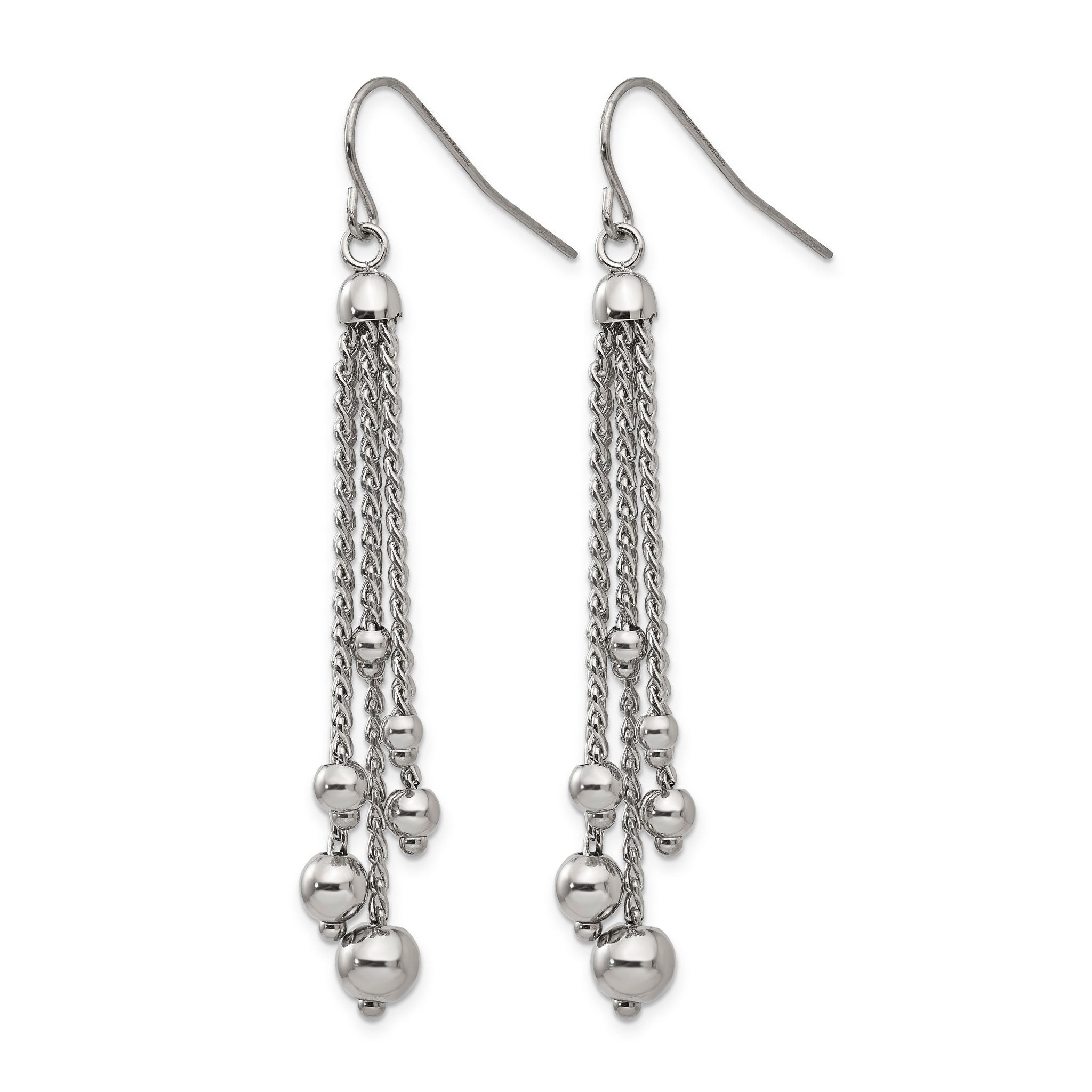 Stainless Steel Polished Drop Dangle Earrings for Women Secondary image