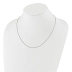 Sterling Silver RH-plated Adjustable 1mm Spiga Chain