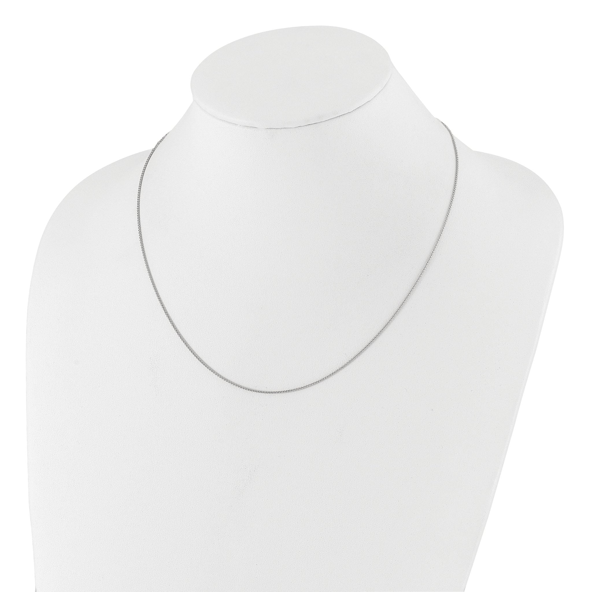 Sterling Silver RH-plated Adjustable 1mm Spiga Chain