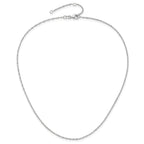 1.25mm 10K White Gold Singapore Chain