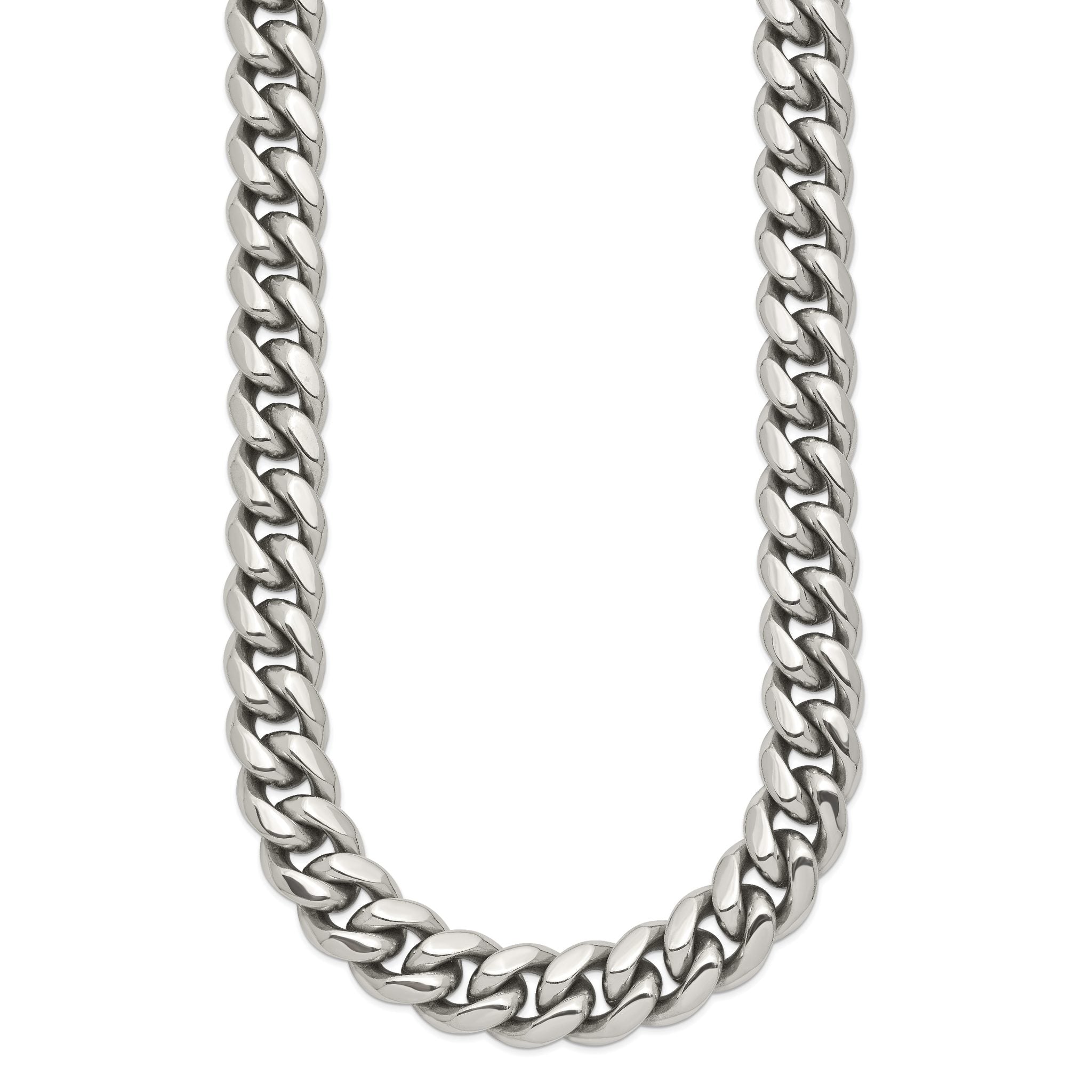 Chisel Stainless Steel Polished 24 inch Curb Chain Necklace Secondary image