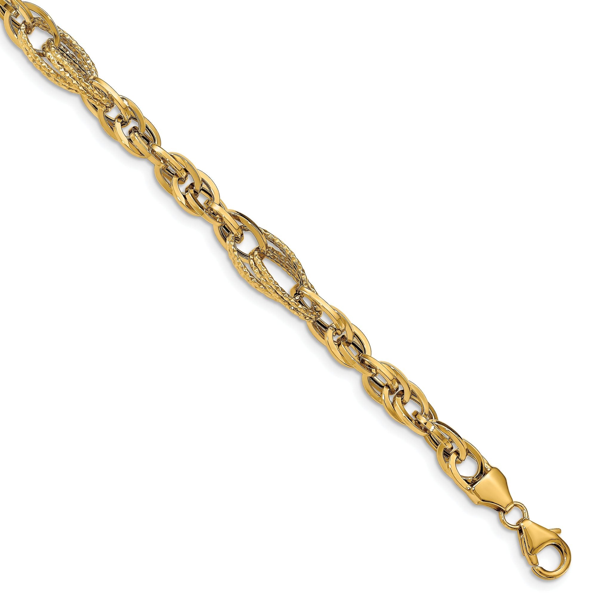 14k D/C Fancy Link Bracelet Main image