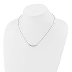 14k White Gold 7/8 carat Lab Grown Diamond VS/SI+ G+ Complete 18 inch Fashion Bar Necklace