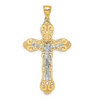 14K Two-tone Crucifix Charm